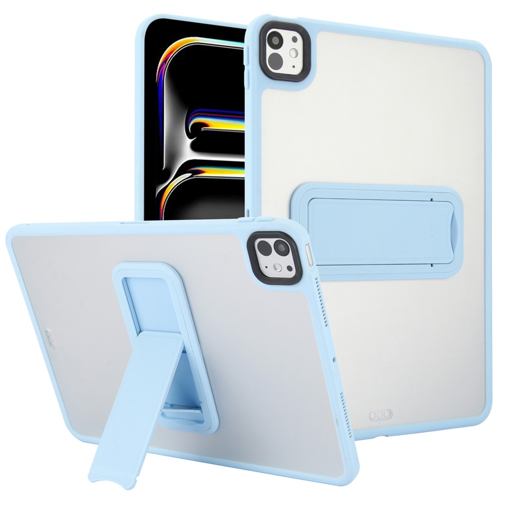 For iPad Pro 13 (2025) / 13 (2024) Case with Kickstand TPU + PC Skin-Touch Tablet Cover - Baby Blue