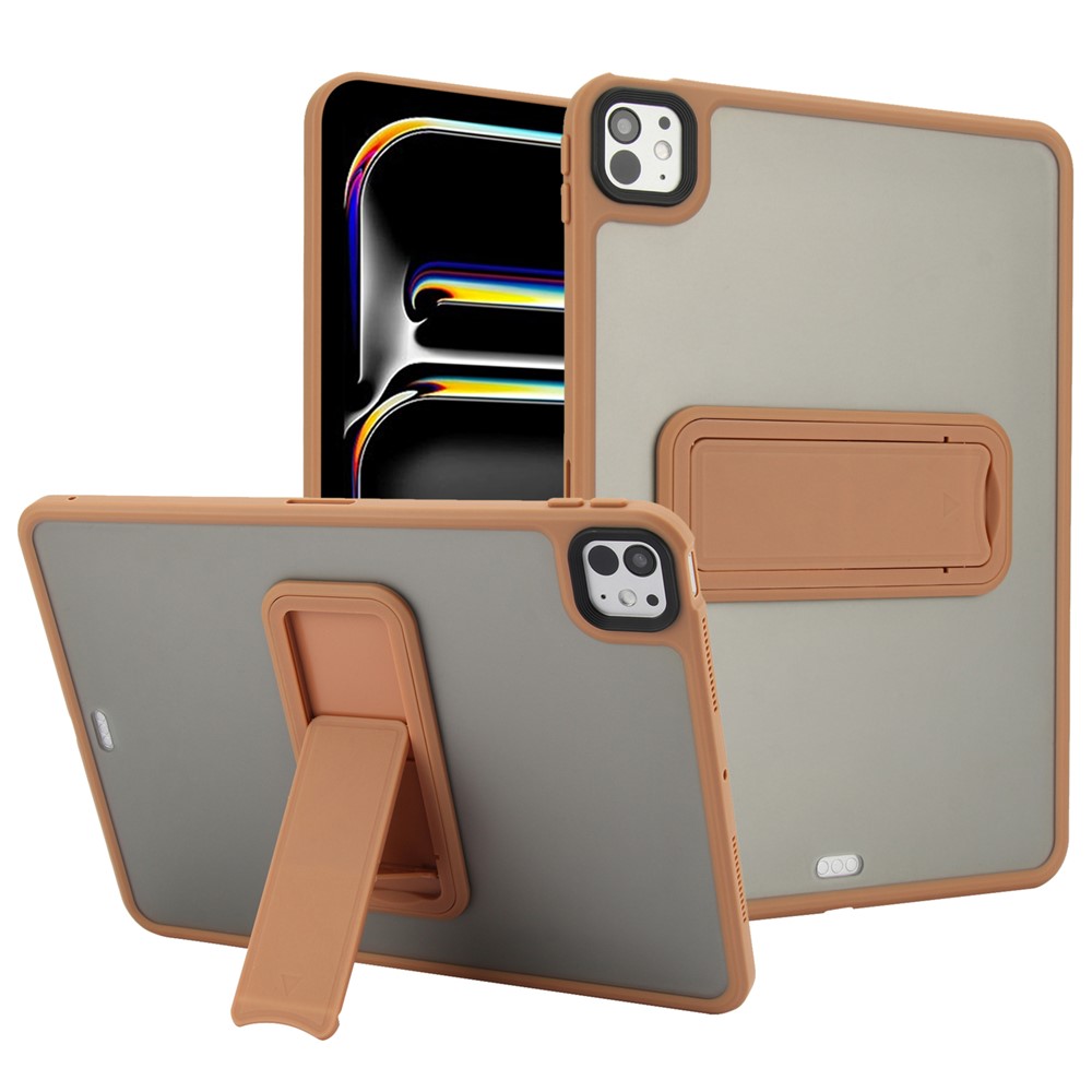 For iPad Pro 13 (2025) / 13 (2024) Case with Kickstand TPU + PC Skin-Touch Tablet Cover - Gold