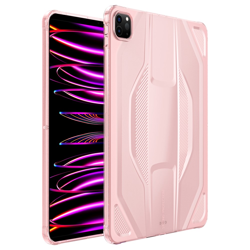 For iPad Pro 11 (2025) / 11 (2024) Case Anti Drop Clear TPU Tablet Cover - Transparent Pink