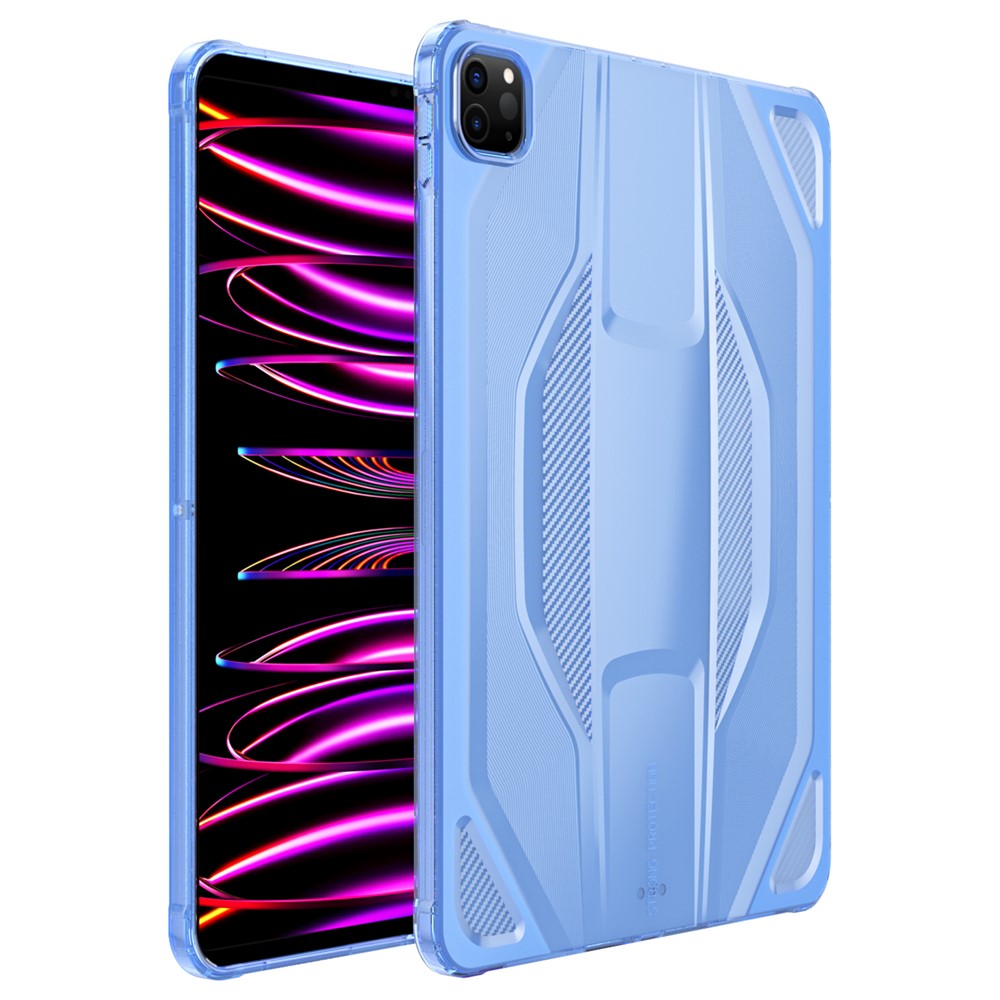 For iPad Pro 11 (2025) / 11 (2024) Case Anti Drop Clear TPU Tablet Cover - Transparent Blue