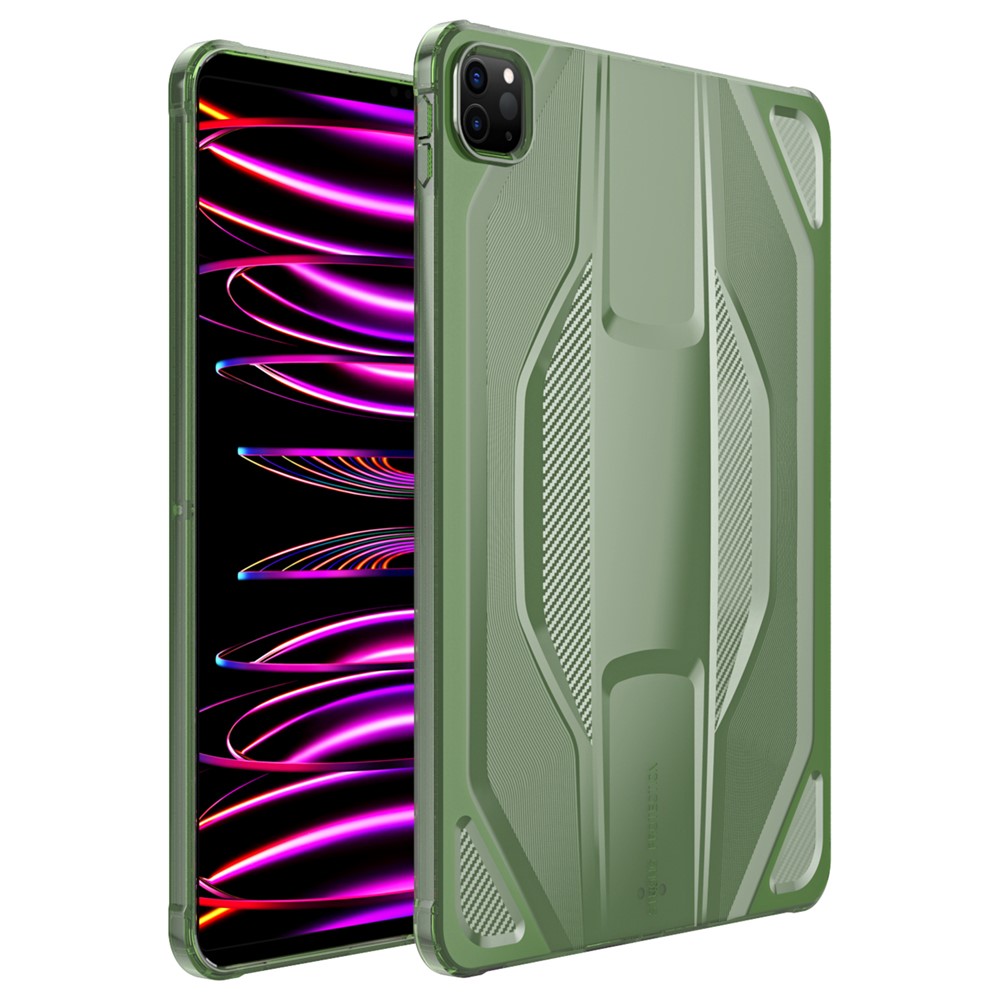 For iPad Pro 11 (2022) / (2021) / (2020) Case Anti Drop Clear TPU Tablet Cover - Transparent Green
