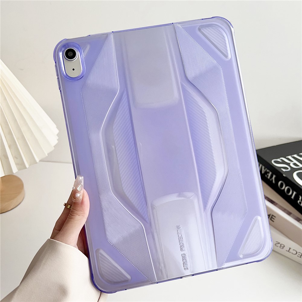 For iPad mini (2024) / (2021) Case Anti Drop Clear TPU Tablet Cover - Transparent Purple