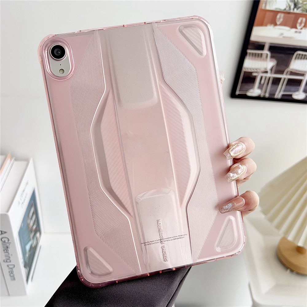 For iPad mini (2024) / (2021) Case Anti Drop Clear TPU Tablet Cover - Transparent Pink