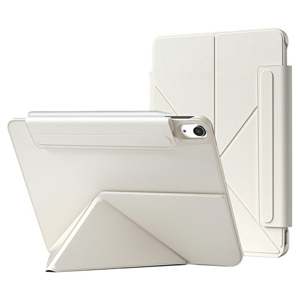 For iPad mini (2024) / (2021) Case Double-Sided Magnetic Closure Leather Smart Tablet Cover - Beige