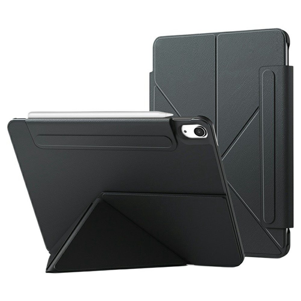 For iPad mini (2024) / (2021) Case Double-Sided Magnetic Closure Leather Smart Tablet Cover - Black