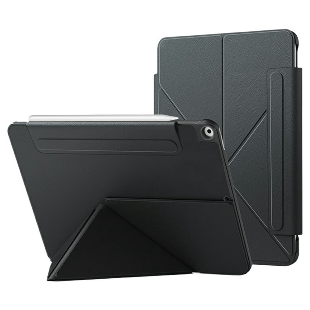 Smart Tablet Case For iPad 10.2 (2021) / (2020) / (2019) Double-Sided Magnetic Closure Leather Cover - Black