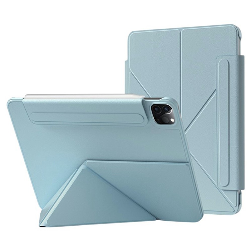 Smart Tablet Case For iPad Pro 11 (2022) / (2021) / (2020) / (2018) , Double-Sided Magnetic Closure Leather Cover - Blue