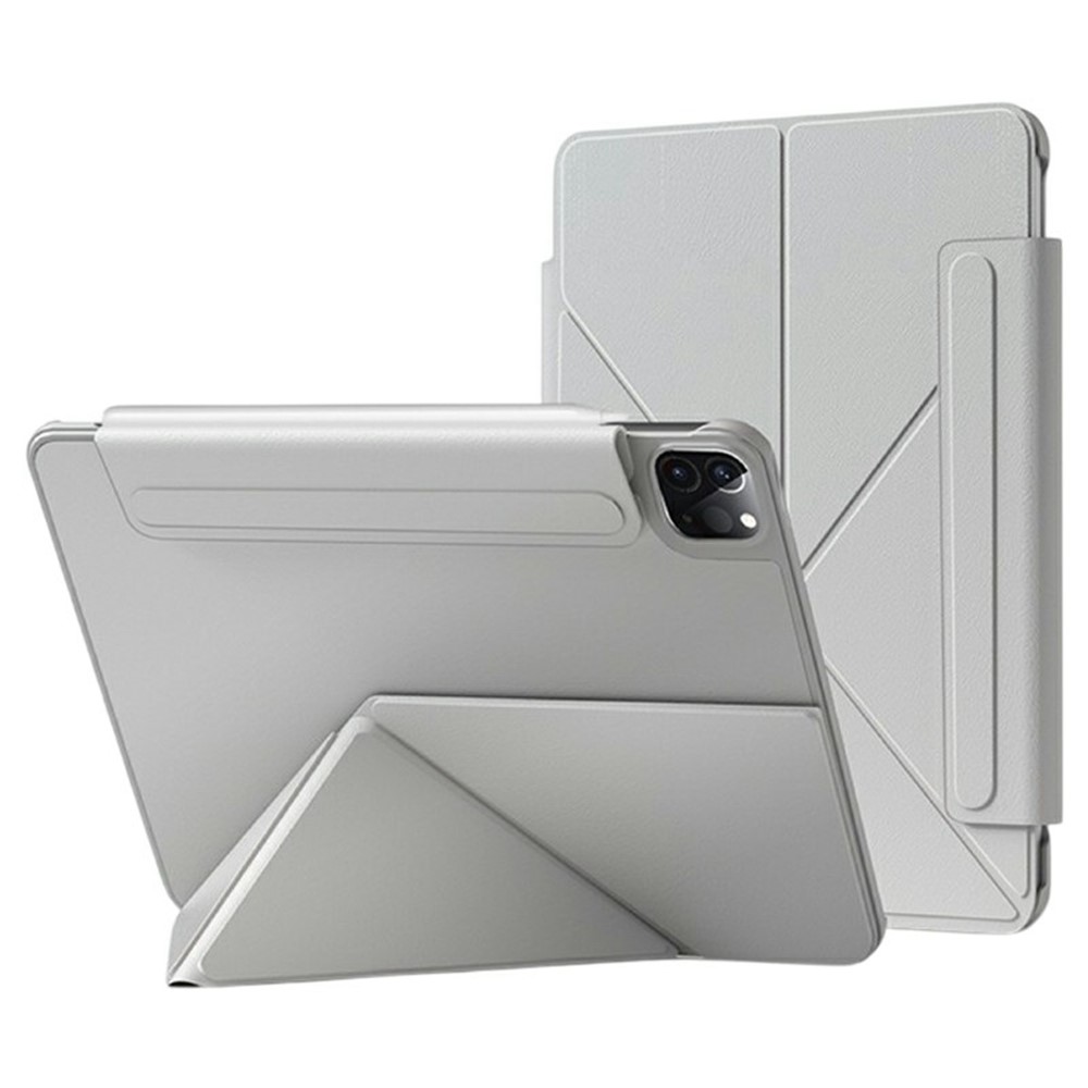 For iPad Pro 11 (2025) / 11 (2024) Case Double-Sided Magnetic Closure Leather Smart Tablet Cover - Grey