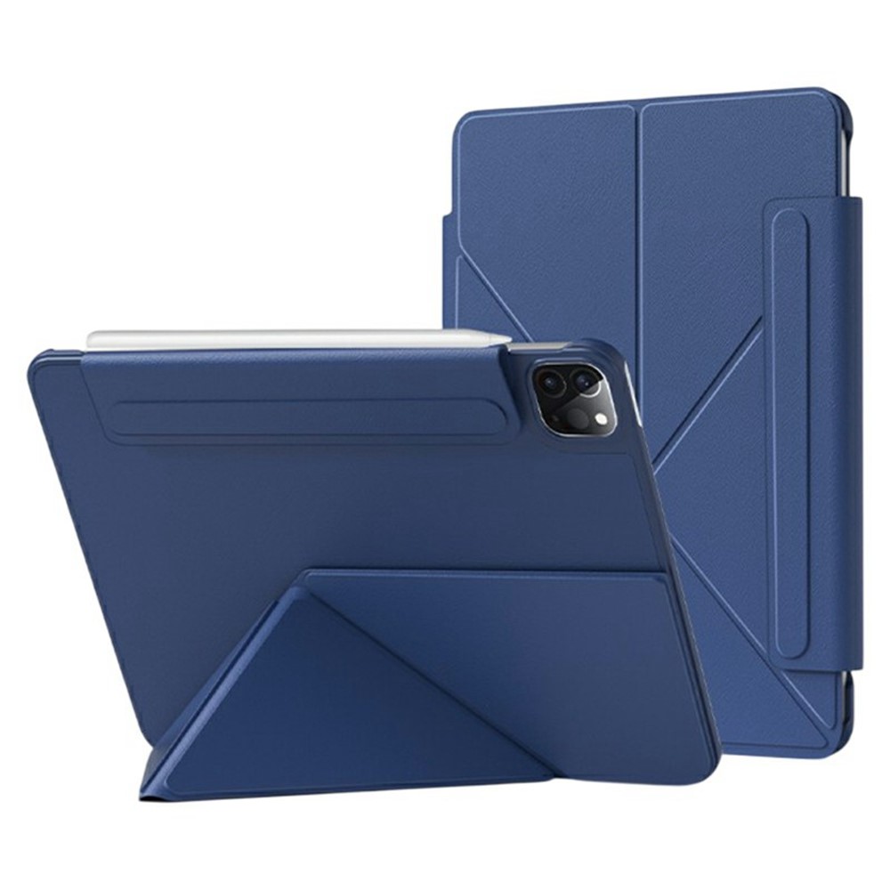 For iPad Pro 13 (2025) / 13 (2024) Case Double-Sided Magnetic Closure Leather Smart Tablet Cover - Dark Blue