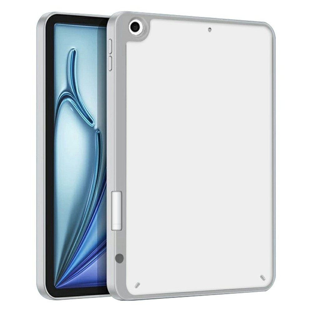 Tablet Case For iPad 10.2 (2021) / (2020) / (2019) , Acrylic + PC Matte Cover with Pencil Holder - Grey