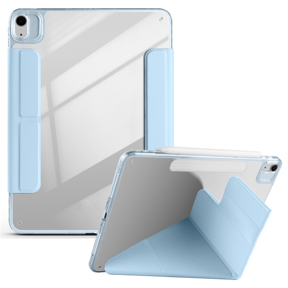Magnetic PU TPU Acrylic Stand Tablet Case For iPad Air 11 (2025)  /  (2024)  /  Air (2022)  /  (2020)  /  Pro 11 (2022)  /  (2021)  /  (2020)  /  (2018) - Baby Blue