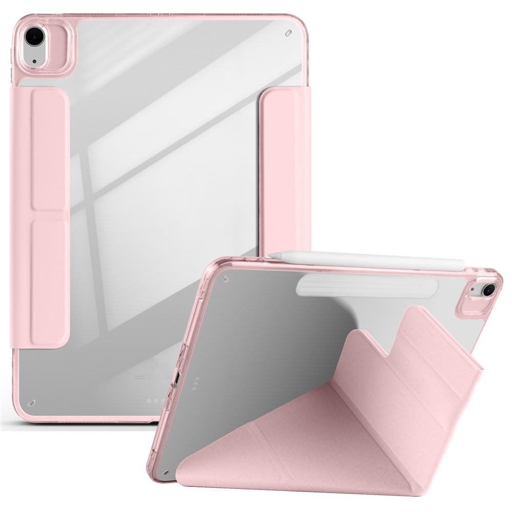 Magnetic PU TPU Acrylic Stand Tablet Case For iPad Air 11 (2025) / (2024) / Air (2022) / (2020) / Pro 11 (2022) / (2021) / (2020) / (2018) - Pink