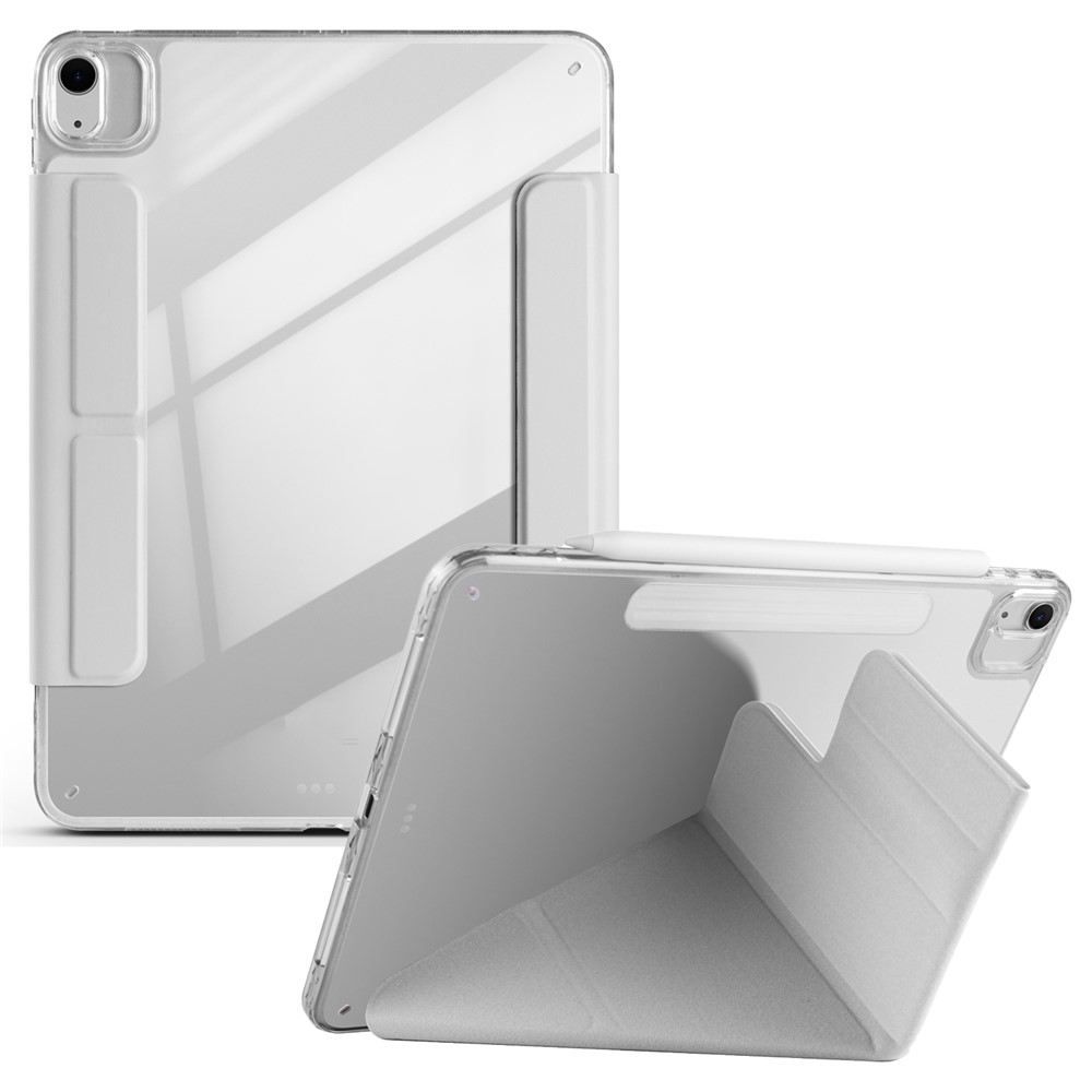 Magnetic PU TPU Acrylic Stand Tablet Case For iPad Air 11 (2025) / (2024) / Air (2022) / (2020) / Pro 11 (2022) / (2021) / (2020) / (2018) - Grey