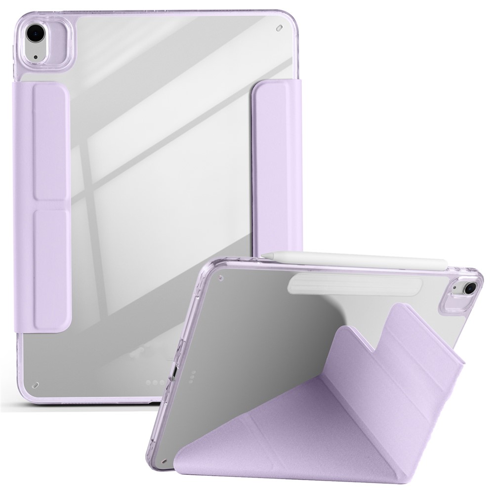 Magnetic PU TPU Acrylic Stand Tablet Case For iPad Air 11 (2025) / (2024) / Air (2022) / (2020) / Pro 11 (2022) / (2021) / (2020) / (2018) - Purple