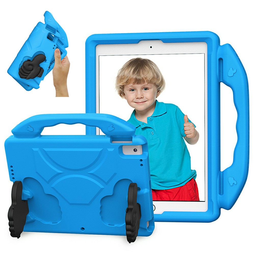 Ultra-Soft EVA Case For iPad 10.2 (2021)  /  (2020)  /  (2019)  /  Air 10.5 inch (2019) Thumb Kickstand Tablet Cover - Blue