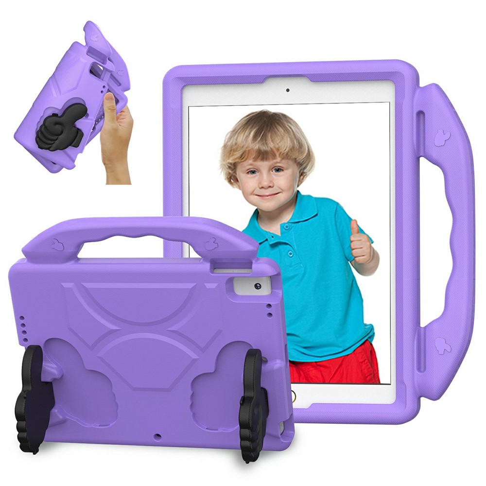Ultra-Soft EVA Case For iPad 10.2 (2021)  /  (2020)  /  (2019)  /  Air 10.5 inch (2019) Thumb Kickstand Tablet Cover - Purple