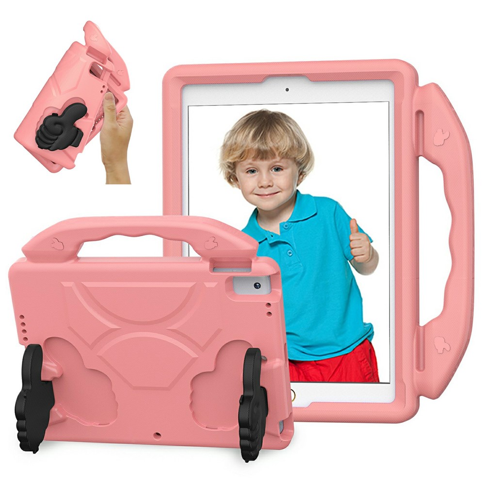 Ultra-Soft EVA Case For iPad 10.2 (2021)  /  (2020)  /  (2019)  /  Air 10.5 inch (2019) Thumb Kickstand Tablet Cover - Deep Pink