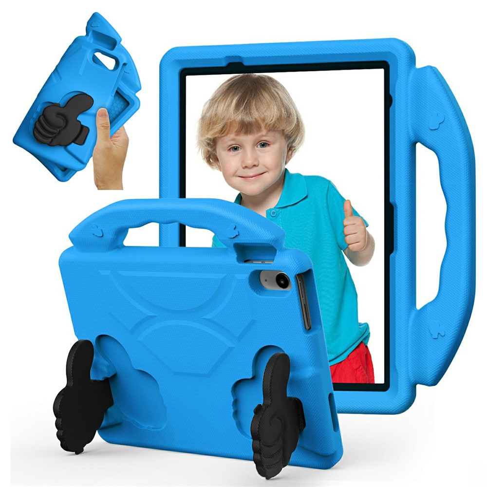 Ultra-Soft EVA Case For iPad (2025) / Air 11 (2025) / (2024) / 10.9 (2022) Thumb Kickstand Tablet Cover - Blue