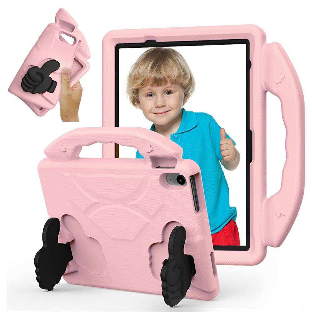 Ultra-Soft EVA Case For iPad (2025) / Air 11 (2025) / (2024) / 10.9 (2022) Thumb Kickstand Tablet Cover - Pink