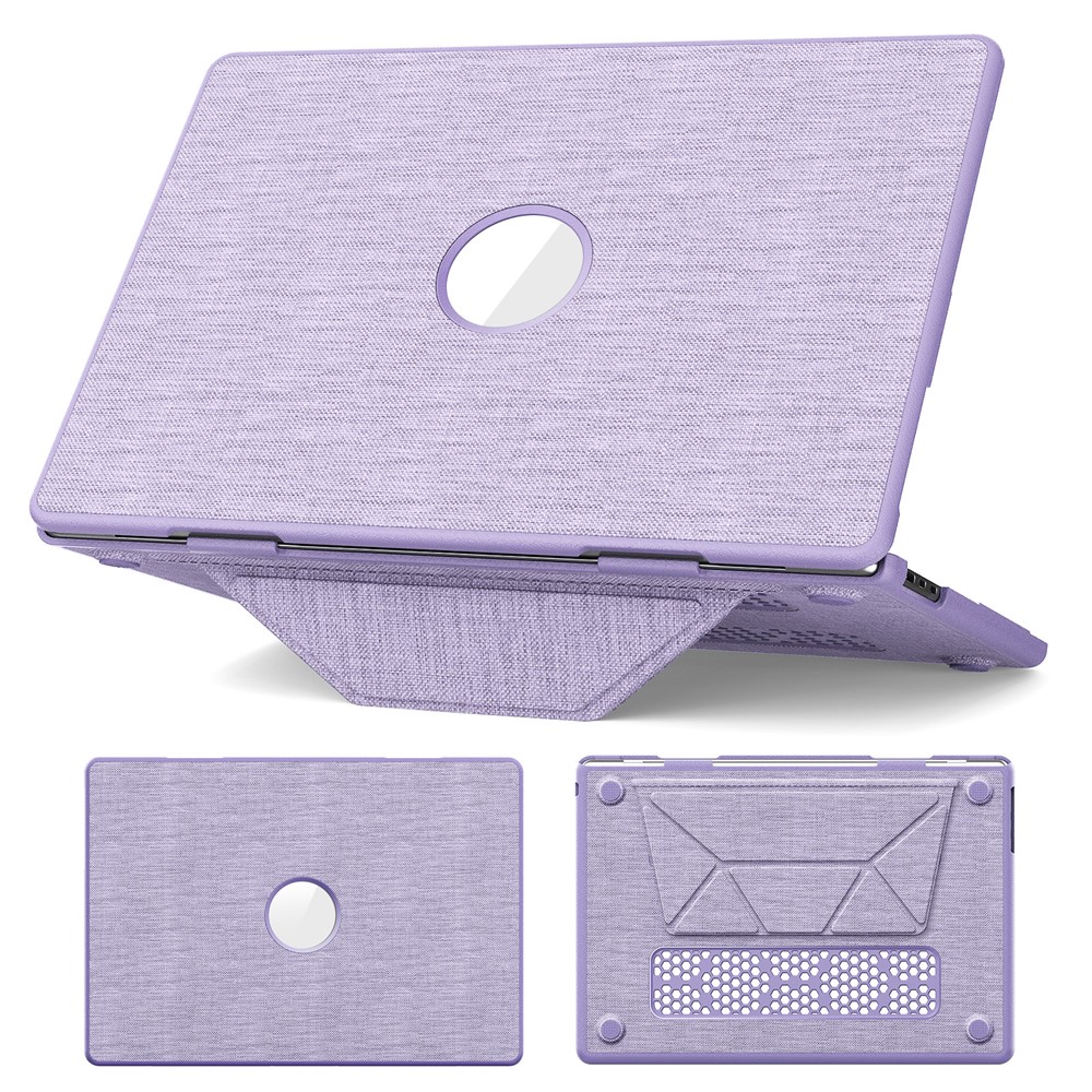 Kickstand Case for MacBook Air 15 inch (2026) A3448 / (2025) A3241 / (2024) A311 / (2023) A2941 Laptop Cover with Logo View - Purple