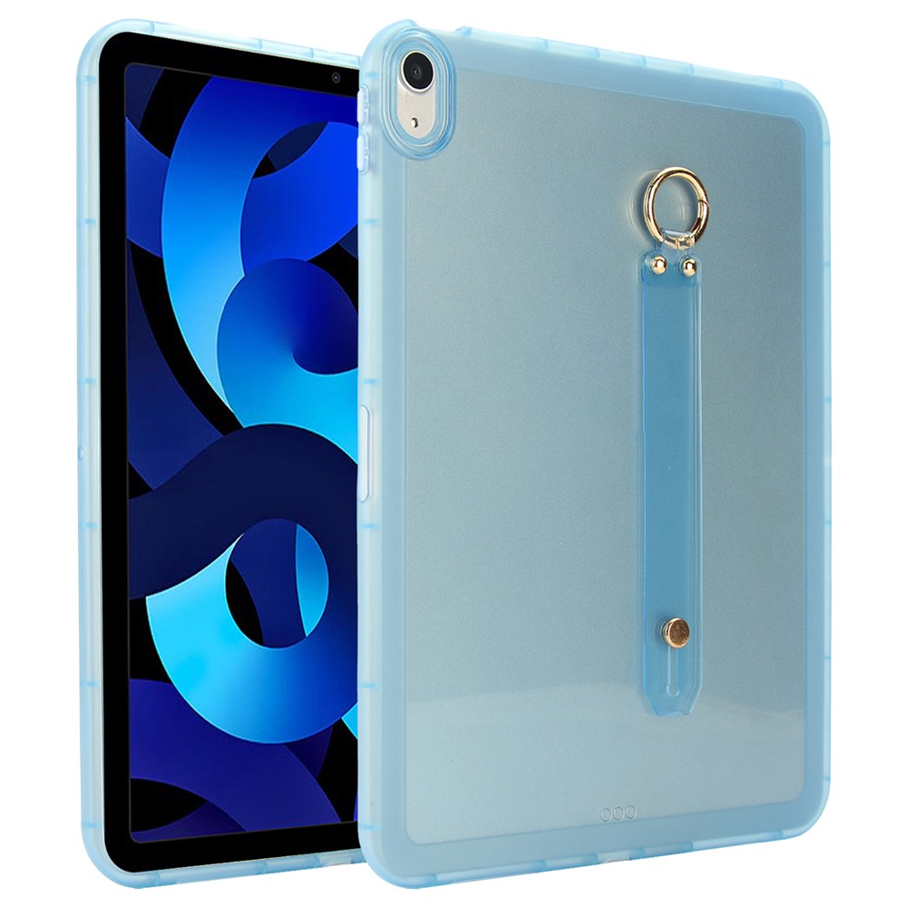 Tablet Case For iPad Air 11 (2025)  /  (2024)  /  Air (2022)  /  (2020)  /  Pro 11-inch (2018) Shockproof TPU Cover with Wristband - Blue