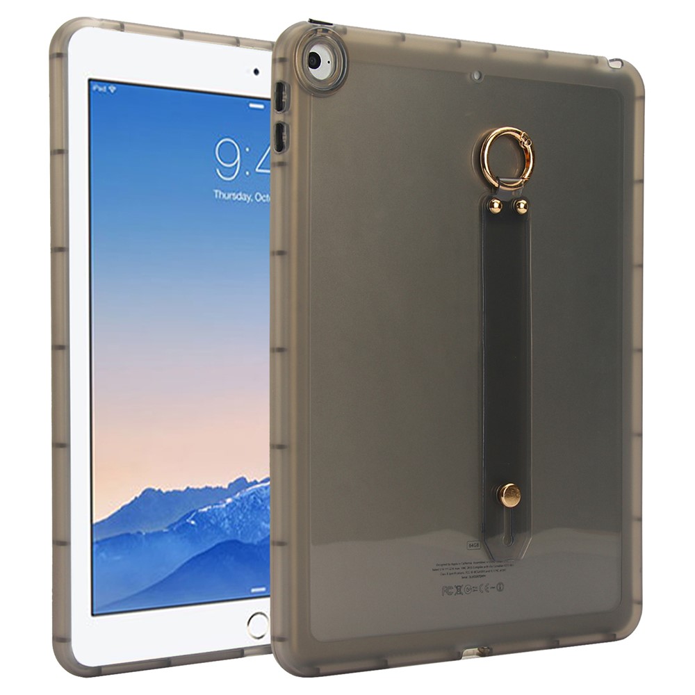 Tablet Case For iPad 9.7-inch (2018) / (2017) / Air 2 Shockproof TPU Cover with Wristband - Black