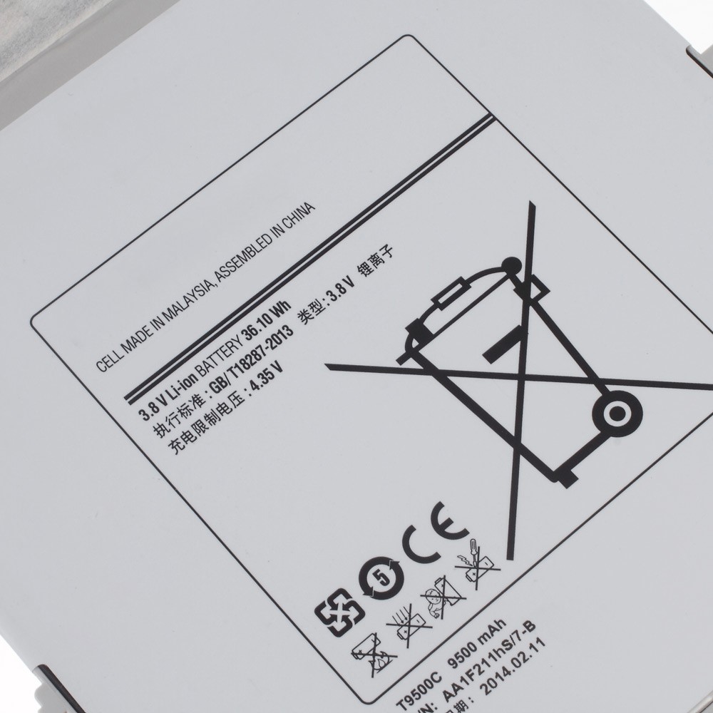 For Samsung Galaxy Note Pro 12.2 P900 3.80V 9500mAh Li-ion Battery Part (Encode: T9500C / K) (without Logo)-4