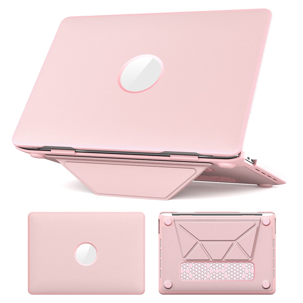 Laptop Case for MacBook Pro 13 inch (2020) / (2019) / (2018) / (2017) / (2016) / A1706 / A1708 / A1989 / A2159 / A2338 / A2289 / A2251 Notebook Kickstand Cover - Pink
