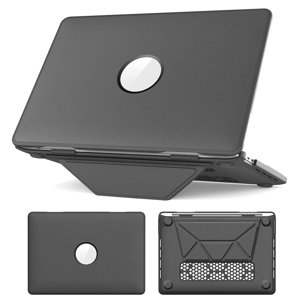 Laptop Case for MacBook Pro 13 inch (2020) / (2019) / (2018) / (2017) / (2016) / A1706 / A1708 / A1989 / A2159 / A2338 / A2289 / A2251 Notebook Kickstand Cover - Grey