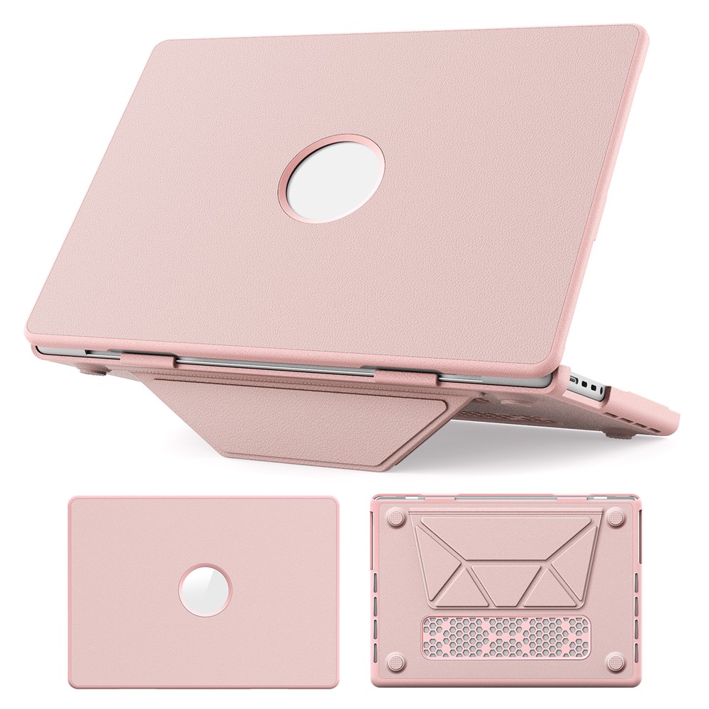 Laptop Case for MacBook Pro 14 inch (2026) A3427 A3426 / (2025) A3434 A3112 A3185 A3401 / (2024) A2918 A2992 / (2023) A2779 / (2022) / (2021) A2442 Notebook Kickstand Cover - Pink
