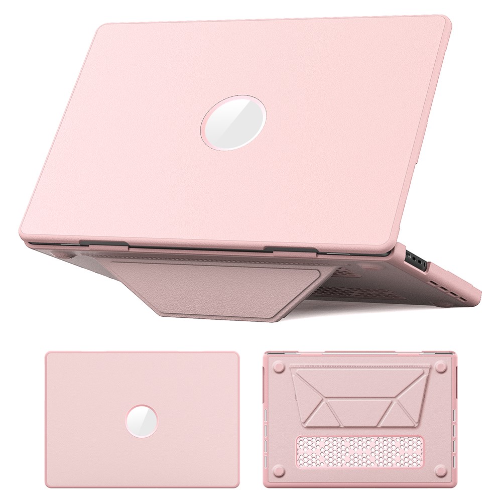 Laptop Case for MacBook Pro 16 inch (2026) A3429 A3428 / (2025) A3186 A3403 / (2024) A2991 / (2023) A2780 / (2021) A2485 Notebook Kickstand Cover - Pink