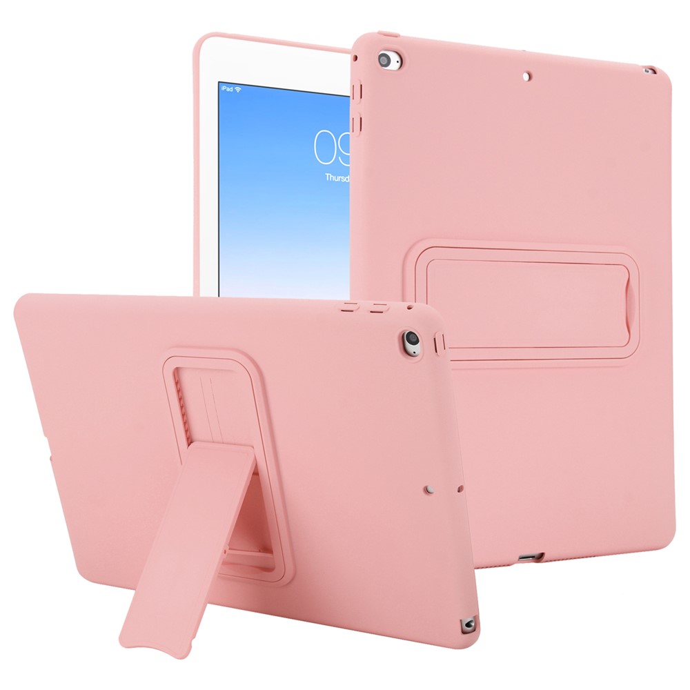 Kickstand Tablet Case for iPad 9.7-inch (2018) / (2017) / Air 2 TPU + PC Skin-Friendly Protective Cover - Pink