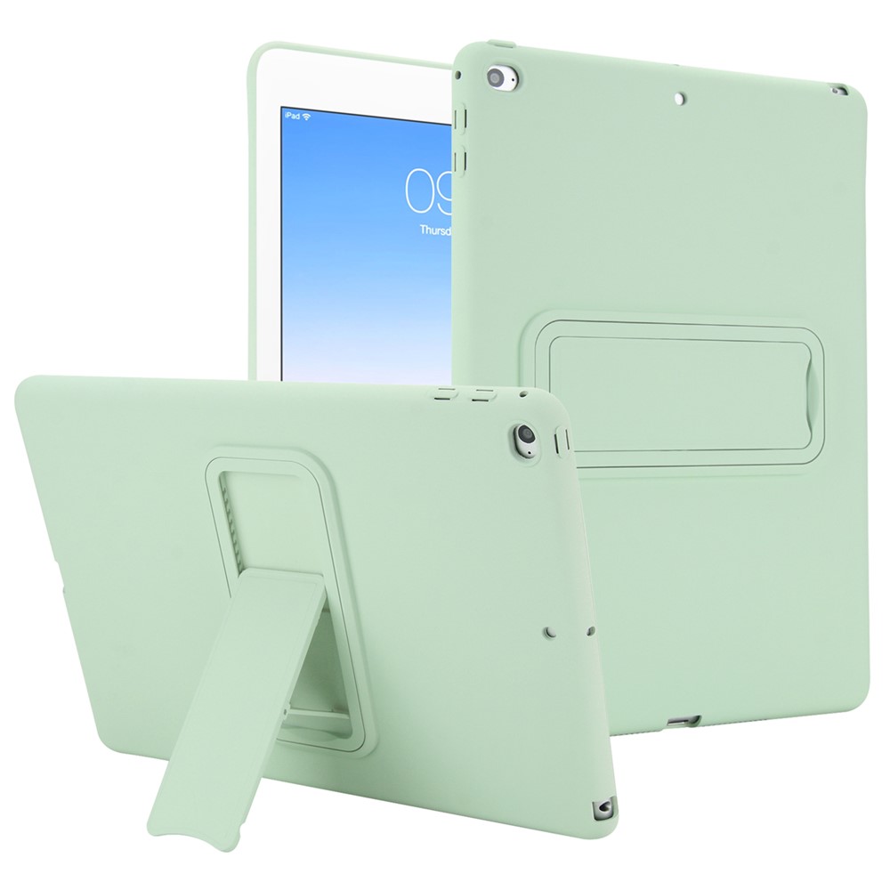 Kickstand Tablet Case for iPad 9.7-inch (2018) / (2017) / Air 2 TPU + PC Skin-Friendly Protective Cover - Mint Green