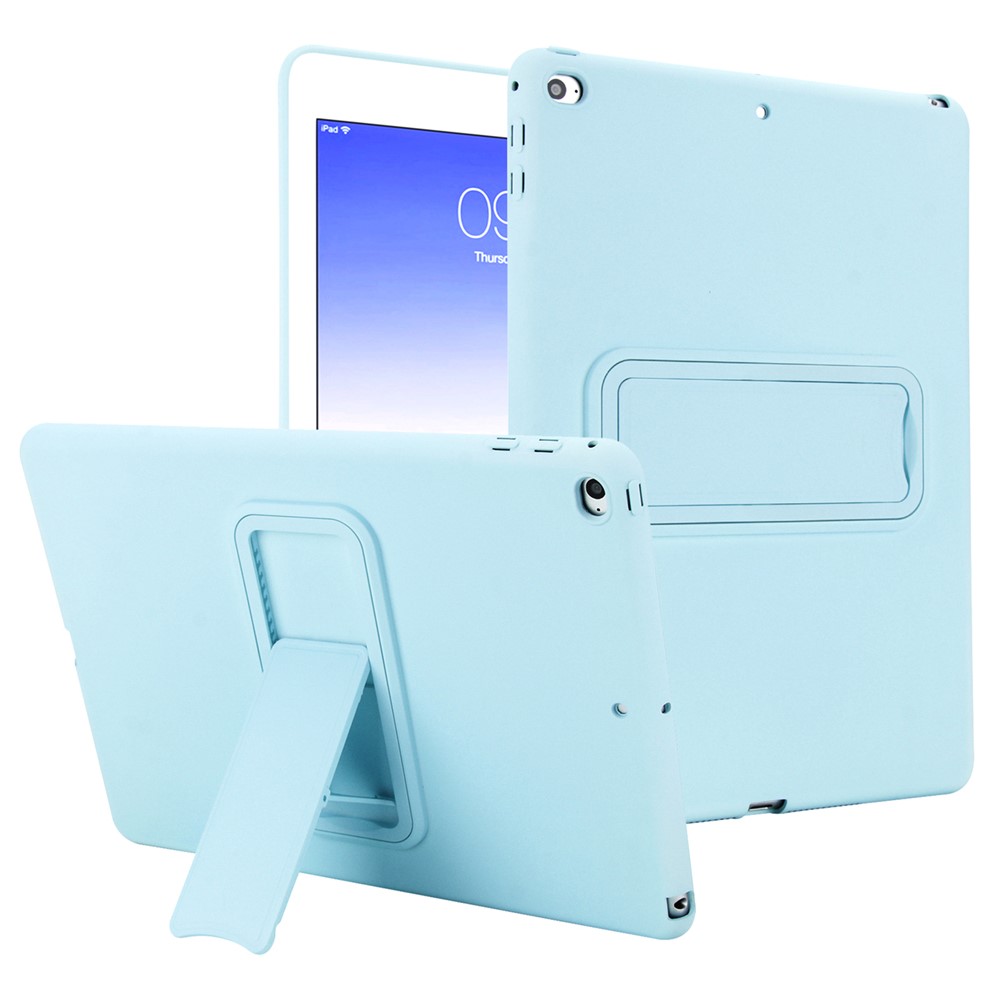 Kickstand Tablet Case for iPad 9.7-inch (2018) / (2017) / Air 2 TPU + PC Skin-Friendly Protective Cover - Baby Blue