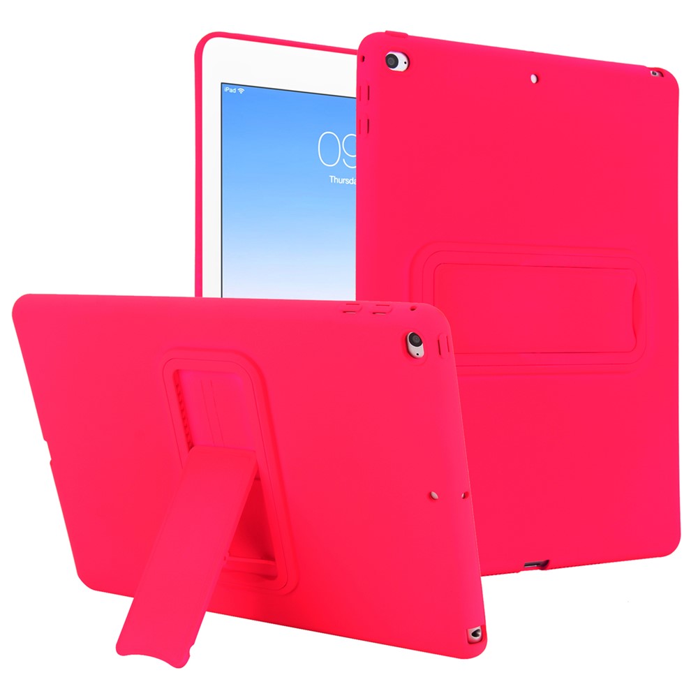 Kickstand Tablet Case for iPad 9.7-inch (2018) / (2017) / Air 2 TPU + PC Skin-Friendly Protective Cover - Rose