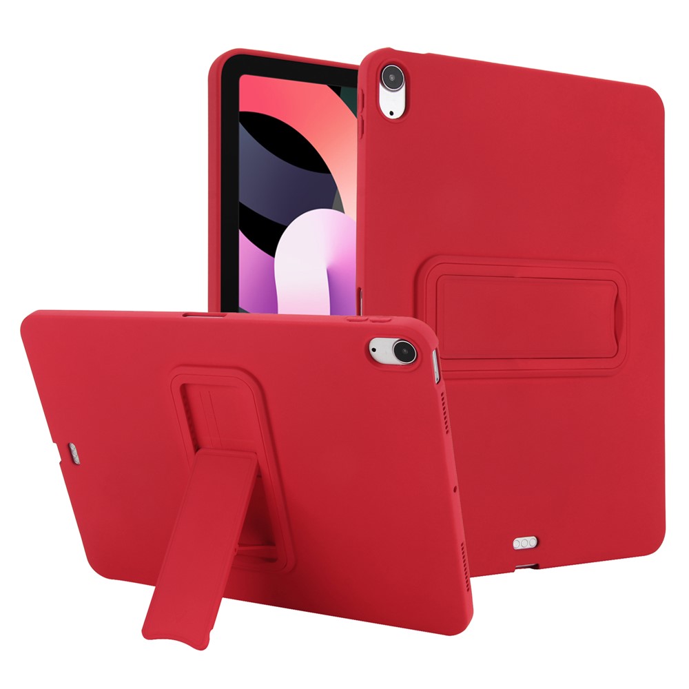 Kickstand Tablet Case for iPad Air 11 (2025) / (2024) / iPad Air (2022) / (2020) / iPad Pro 11-inch (2018) TPU + PC Skin-Friendly Cover - Red
