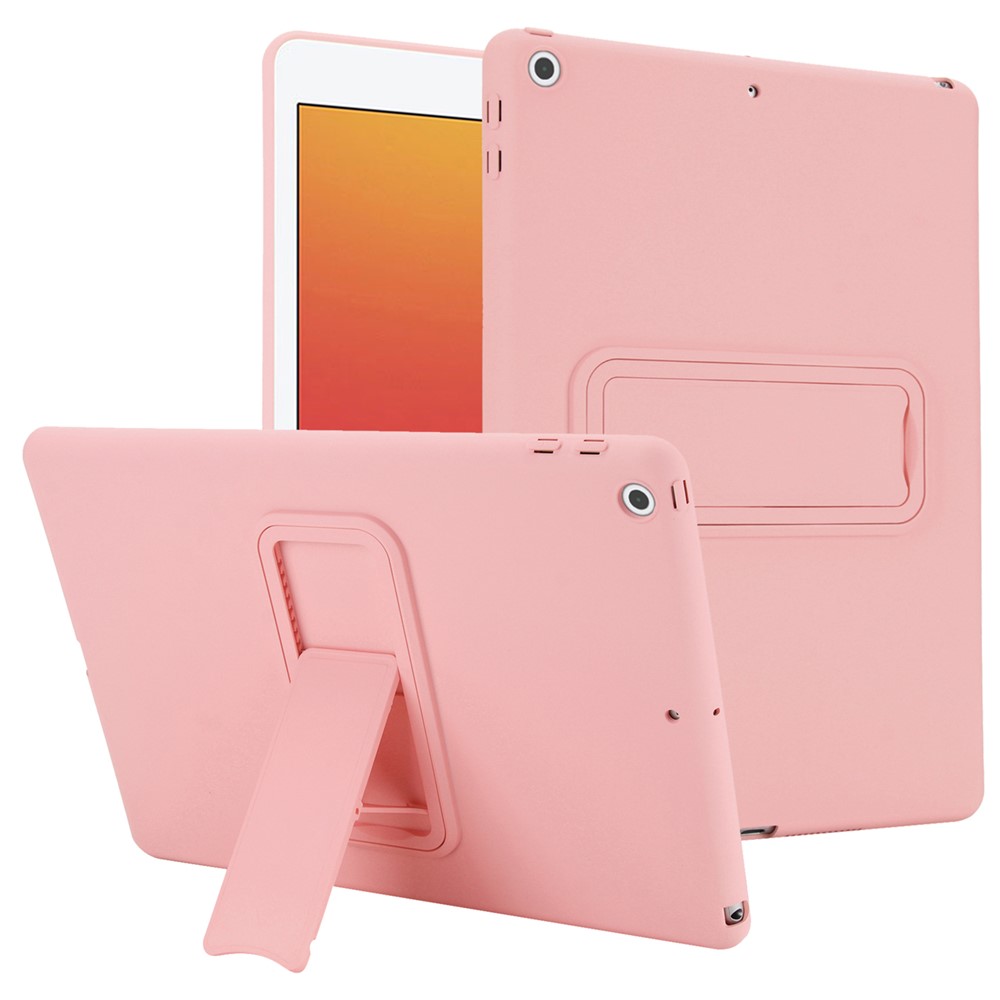 Kickstand Tablet Case for iPad 10.2 (2021) / (2020) / (2019) TPU + PC Skin-Friendly Protective Cover - Pink