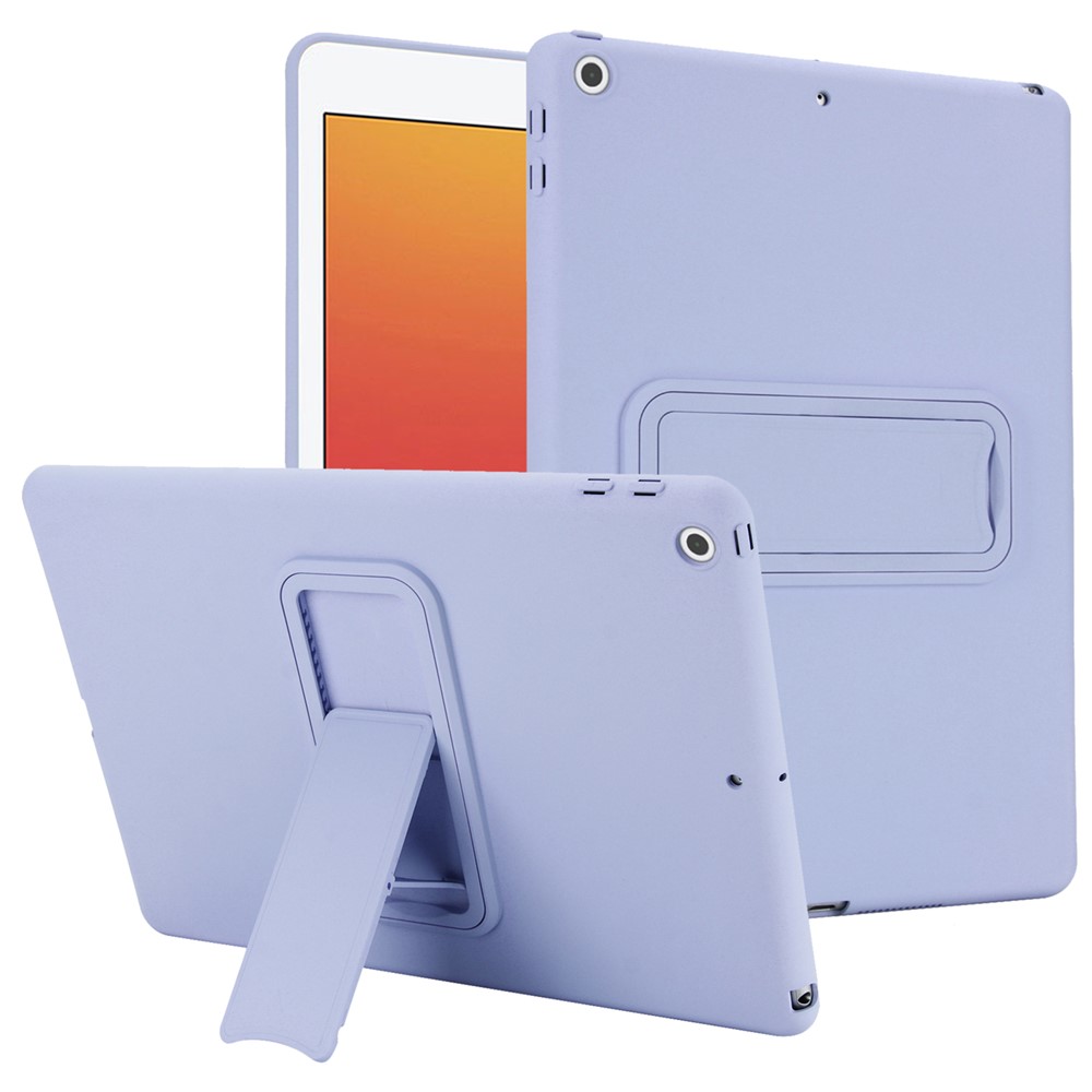 Kickstand Tablet Case for iPad 10.2 (2021) / (2020) / (2019) TPU + PC Skin-Friendly Protective Cover - Light Purple