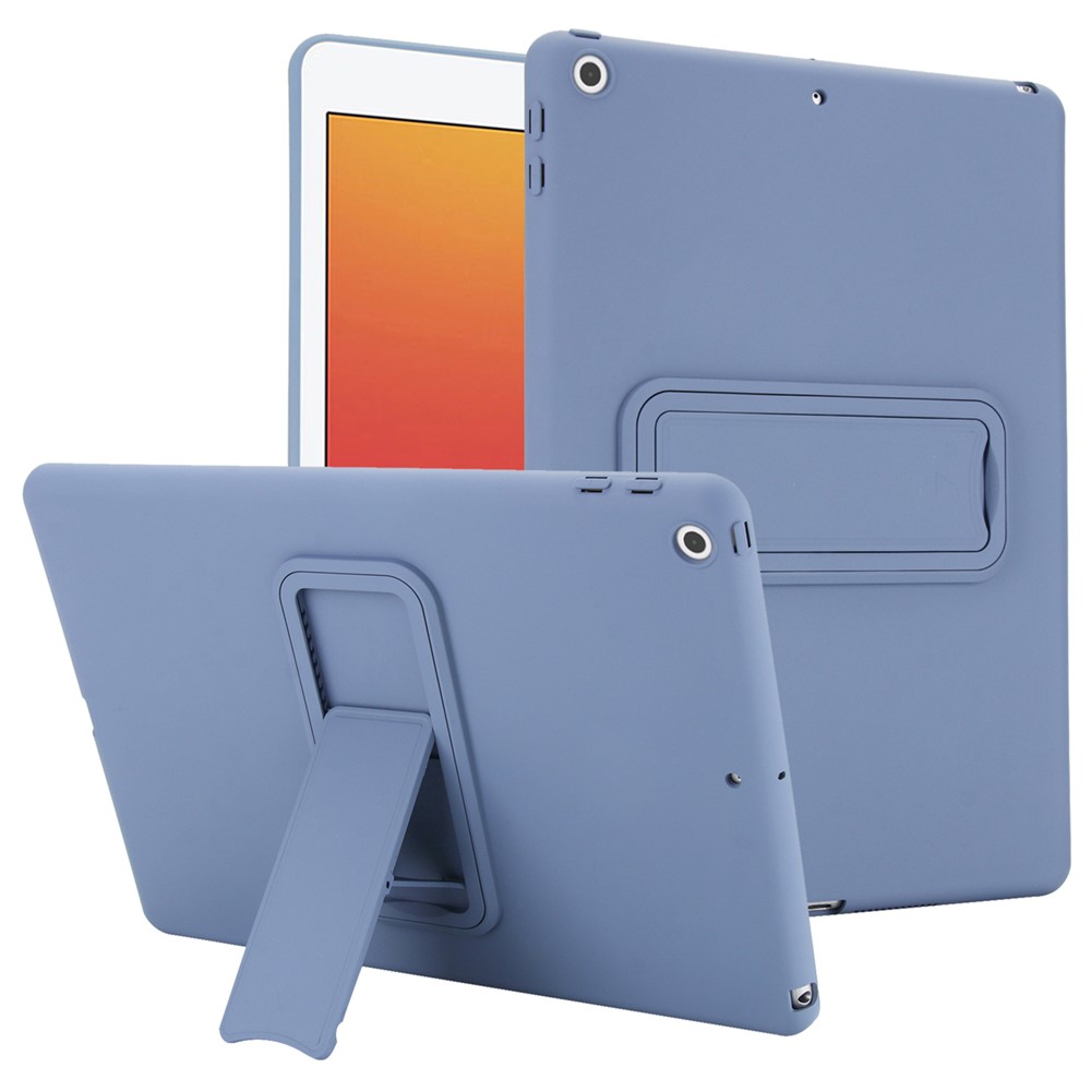 Kickstand Tablet Case for iPad 10.2 (2021) / (2020) / (2019) TPU + PC Skin-Friendly Protective Cover - Lavender Grey