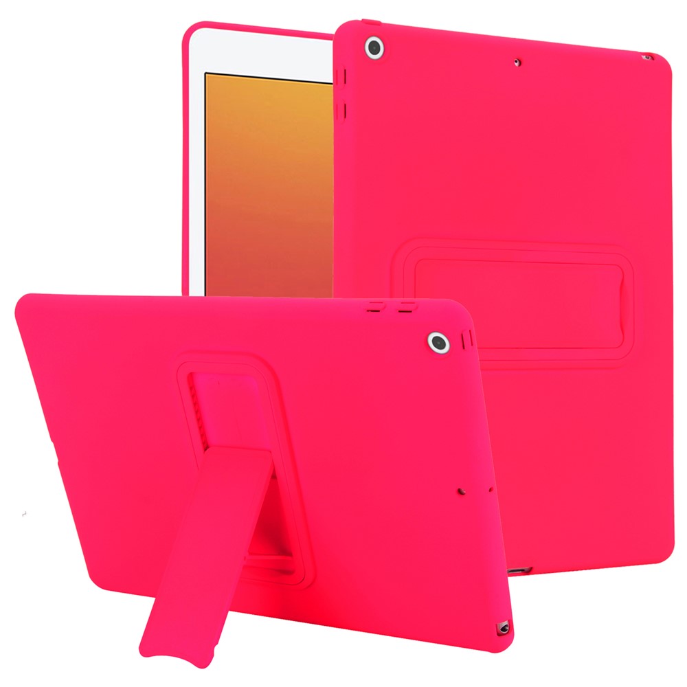 Kickstand Tablet Case for iPad 10.2 (2021) / (2020) / (2019) TPU + PC Skin-Friendly Protective Cover - Rose