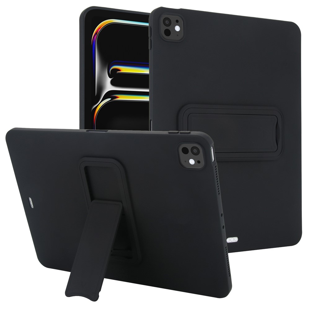 Kickstand Tablet Case for iPad Pro 11 (2022) / (2021) / (2020) TPU + PC Skin-Friendly Protective Cover - Black
