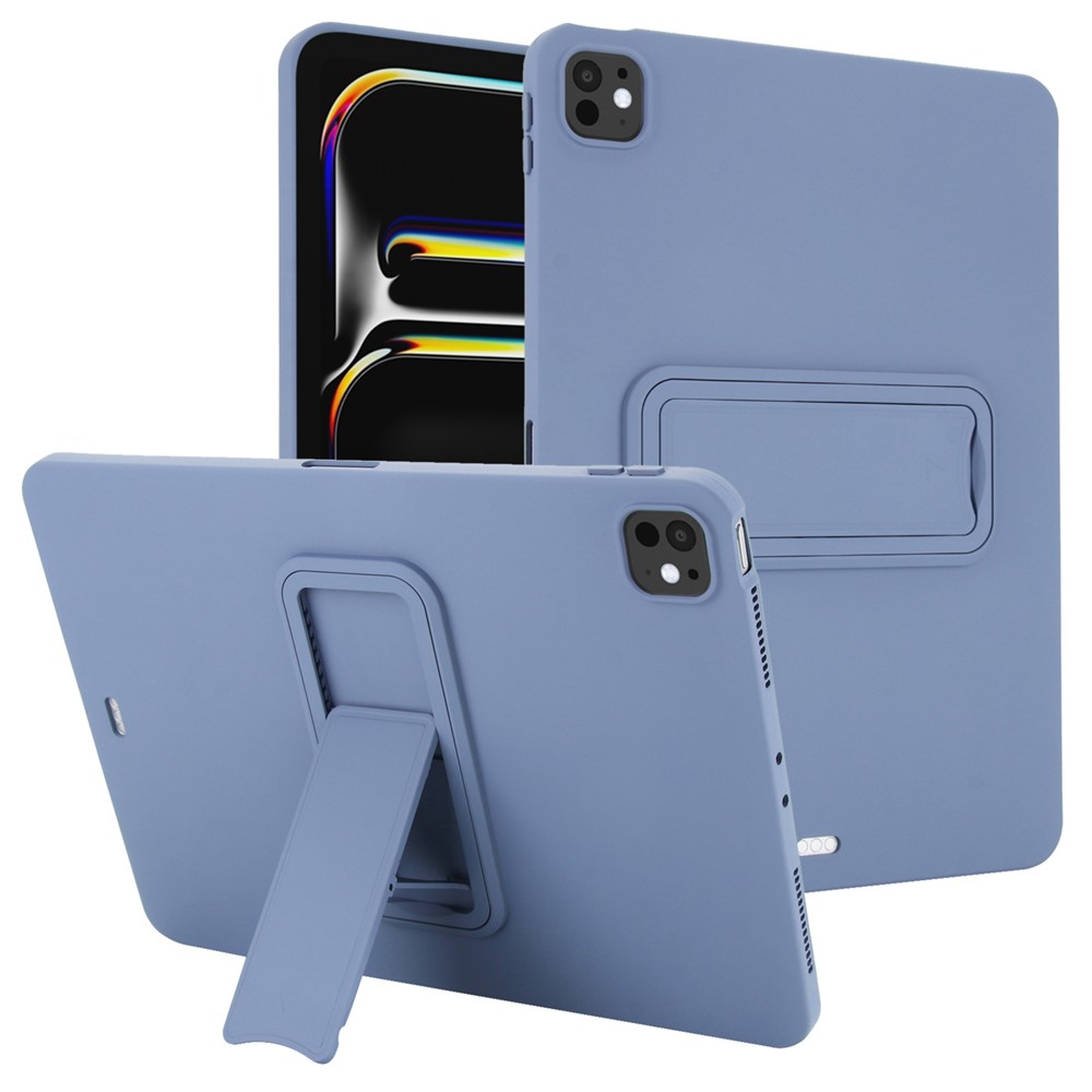 Kickstand Tablet Case for iPad Pro 11 (2022) / (2021) / (2020) TPU + PC Skin-Friendly Protective Cover - Lavender Grey