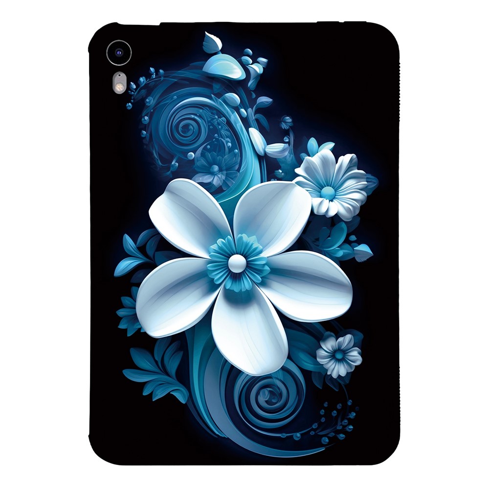 For iPad mini (2024) / (2021) Case Pattern Printing Slim Soft TPU Tablet Cover - Black Orchid
