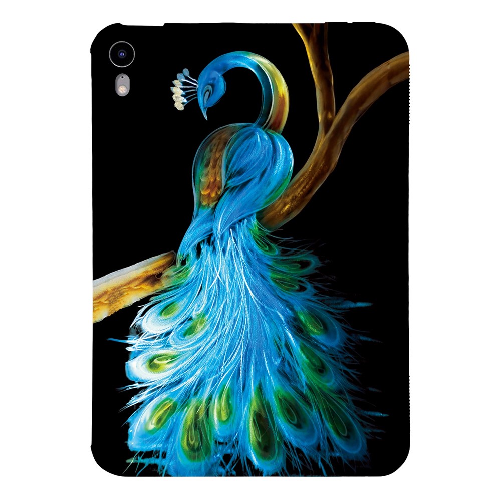 For iPad mini (2024) / (2021) Case Pattern Printing Slim Soft TPU Tablet Cover - Peacock