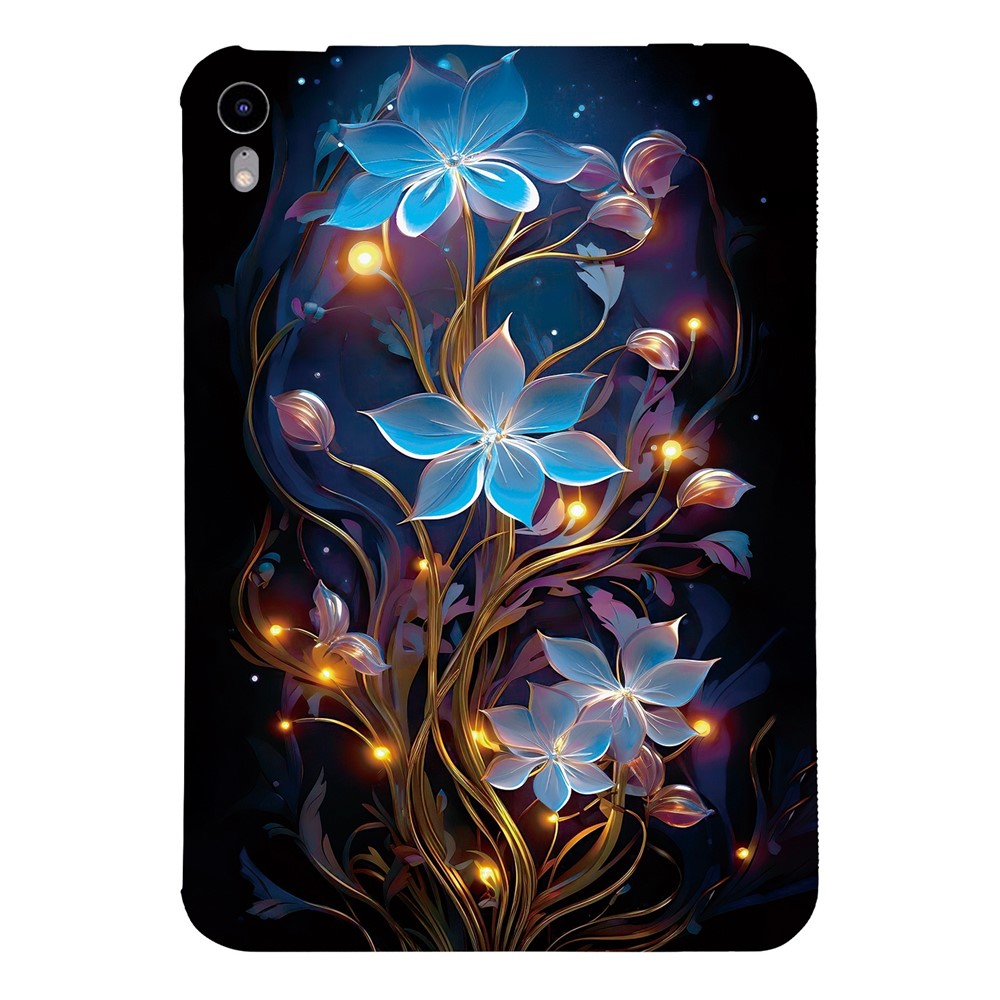 For iPad mini (2024) / (2021) Case Pattern Printing Slim Soft TPU Tablet Cover - Small Lantern Flower