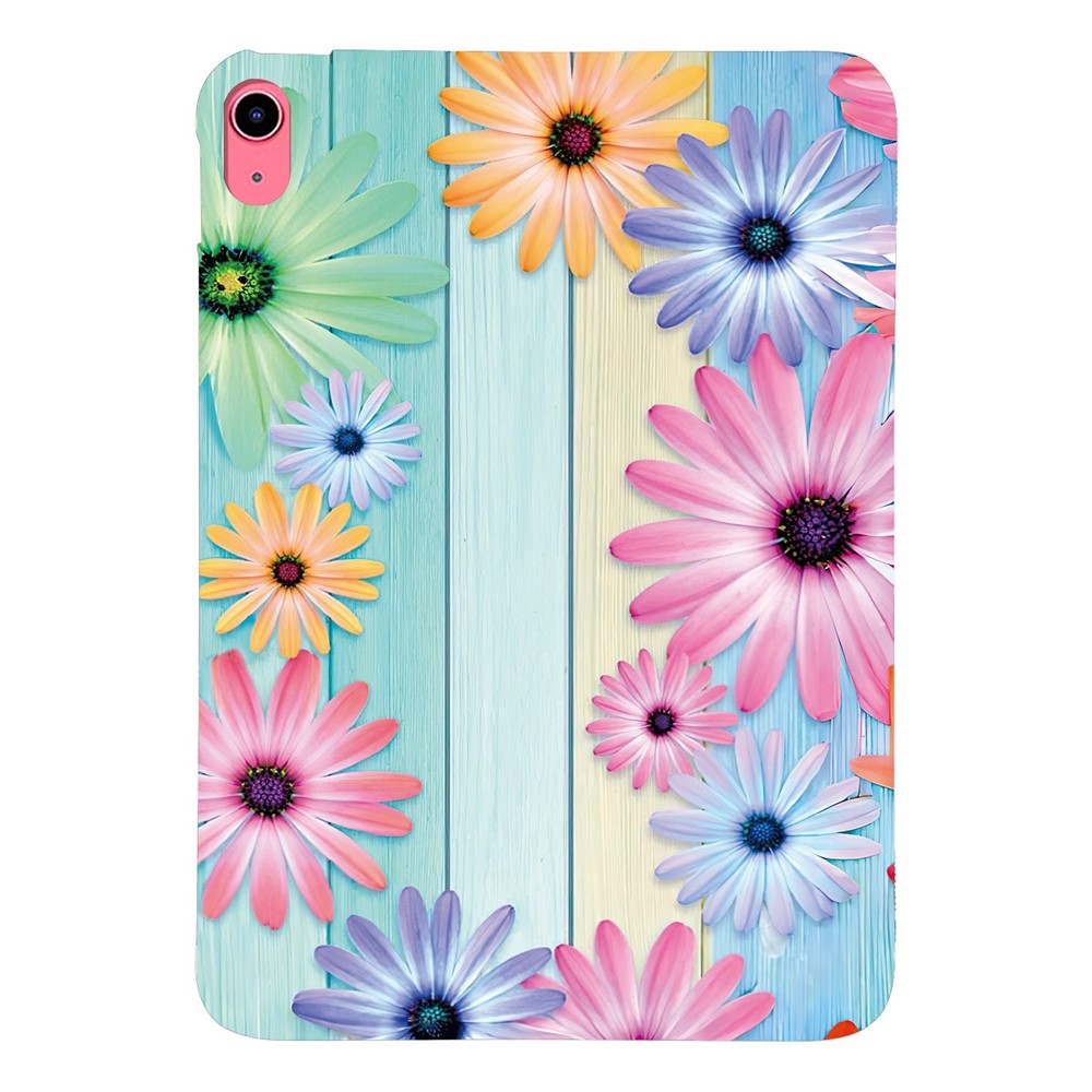 For iPad (2025) / 10.9 (2022) Case Pattern Printing Slim Soft TPU Tablet Cover - Sunflower