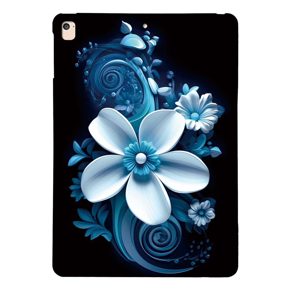 Tablet Case For iPad 9.7-inch (2018)  /  (2017)  /  Air 2  /  Air (2013) Pattern Printing Slim Soft TPU Cover - Black Orchid