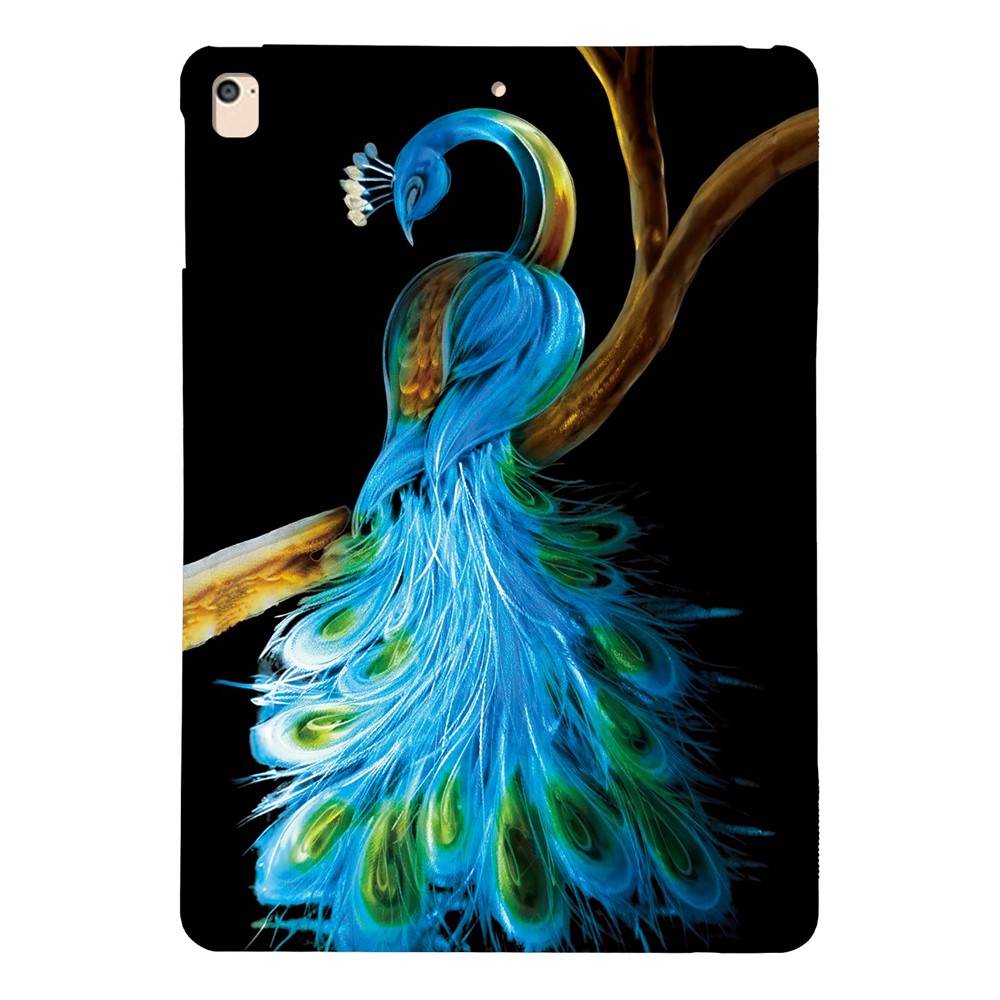 Tablet Case For iPad 9.7-inch (2018)  /  (2017)  /  Air 2  /  Air (2013) Pattern Printing Slim Soft TPU Cover - Peacock