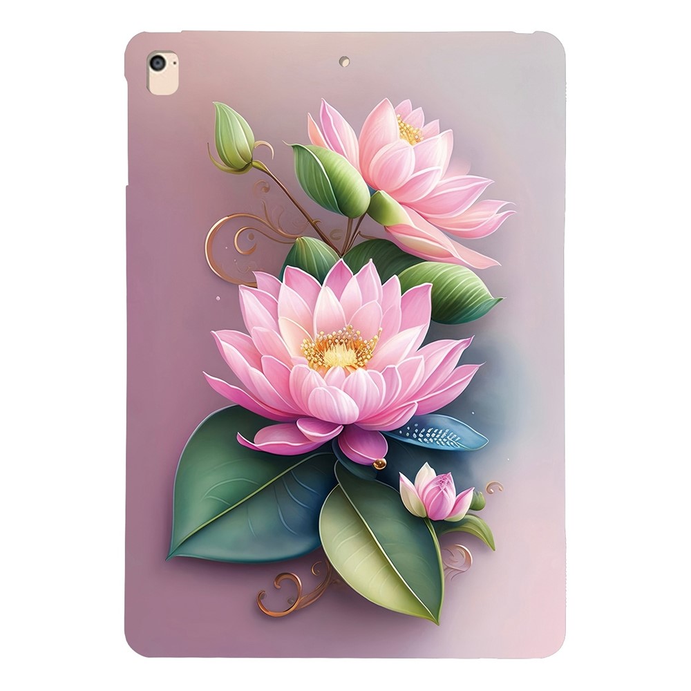 Tablet Case For iPad 9.7-inch (2018)  /  (2017)  /  Air 2  /  Air (2013) Pattern Printing Slim Soft TPU Cover - Lotus