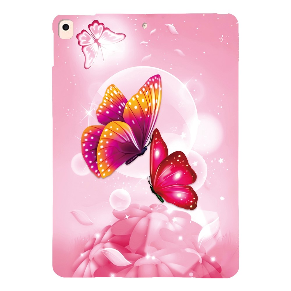 Tablet Case For iPad 10.2 (2021)  /  (2020)  /  (2019)  /  Air 10.5 inch (2019) Pattern Printing Slim Soft TPU Cover - Pink Butterfly
